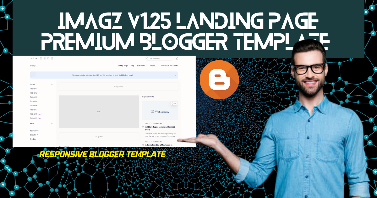 IMagz v1.25 Landing Page Premium Blogger Template