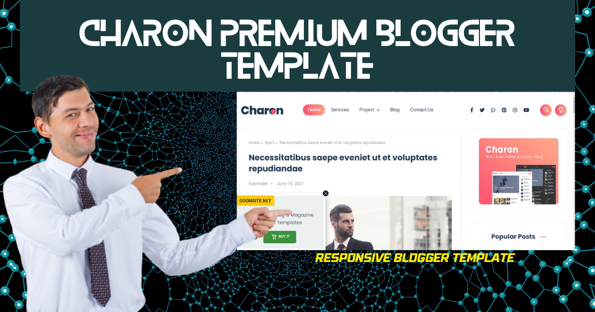 Charon Premium Blogger Template Download - Charon Blogger Template